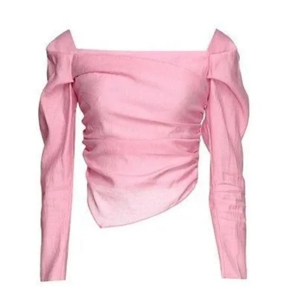 🔥 Closet Sale! Topshop Blush Off-Shoulder Blouse - Picture 2 of 6